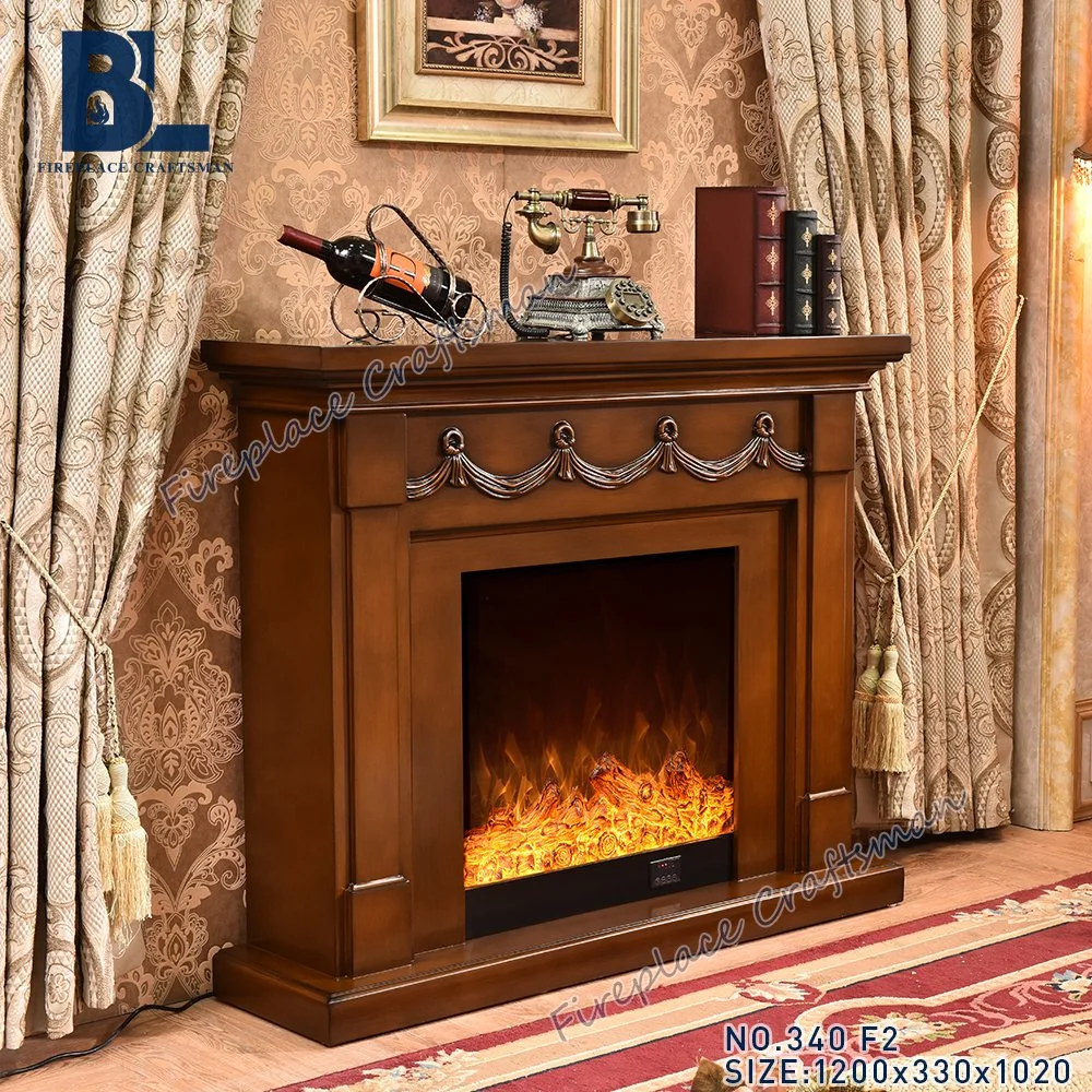 Best-Price Modern Free-Standing LED Electric-Fireplace with Stove Fire Burner&Surround 340