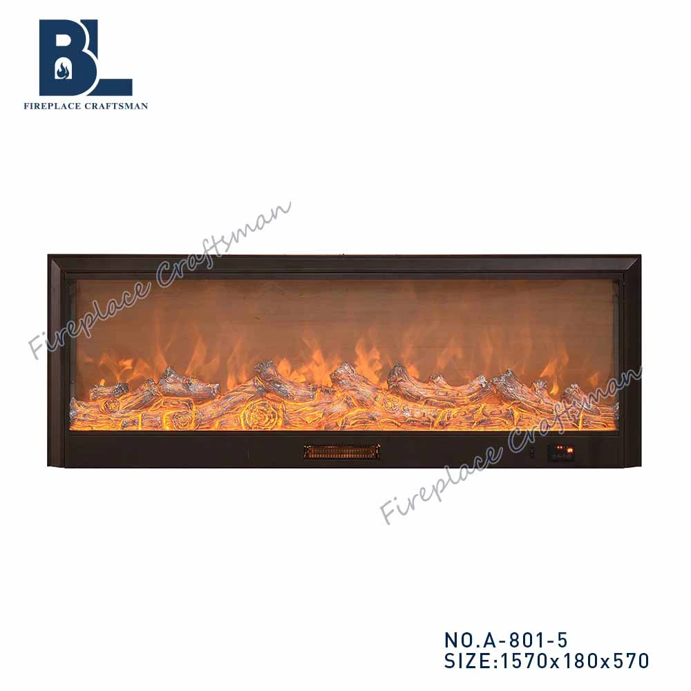 70" Wall Mounted Electronic Fire Place Insert Heater Fireplace with a Cold Fire Low