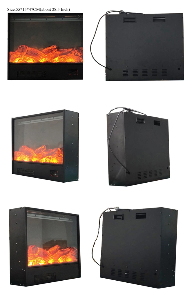 Cheap Fireplace Electric Small Room Heater 48" Curved Panel Free Standing Wall Mount 1500W