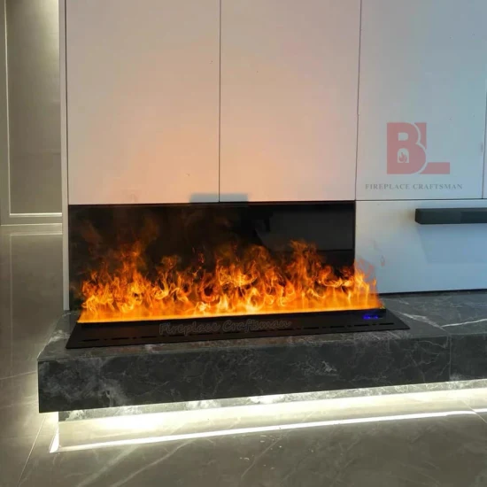 Dekorative Flamme für den Innenbereich, freistehender Nebeldampf-Elektrokamin, Einsatz, LED-3D-Wasserdampfkamin mit Heizung